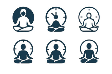 Mental Health Icon Set. Mental health support for students and young adults. Icon set. Set Logo of Mental health support for students and young adults: