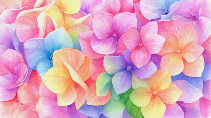 Elegant wedding invitation card background . Minimal hand painted watercolor Hydrangea flowers texture template background. Design for wedding, vip cover, poster, rsvp moderncard.Valentine's Day