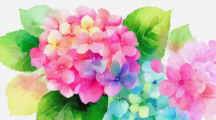 Elegant wedding invitation card background . Minimal hand painted watercolor Hydrangea flowers texture template background. Design for wedding, vip cover, poster, rsvp moderncard.Valentine's Day