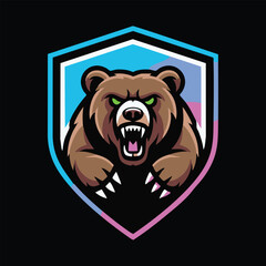 Fototapeta premium Angry Bear Logo