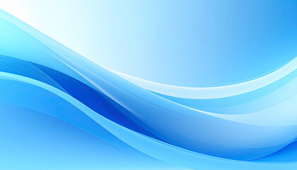 Naklejka premium Abstract Blue Waves Flowing Smoothly Across a Gradient Background image photo