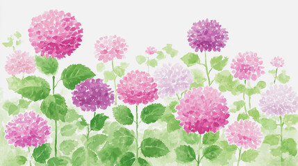 Elegant wedding invitation card background . Minimal hand painted watercolor Hydrangea flowers texture template background. Design for wedding, vip cover, poster, rsvp moderncard.Valentine's Day