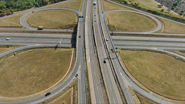 Road interchange or highway intersection. Junction transportation