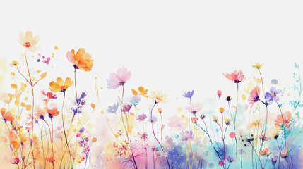 watercolor botanical hydrangea flowers texture template background.Elegant wedding invitation card background . Minimal hand painted Design for wedding or Valentine's Day