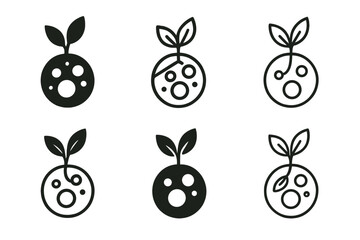 Cellular Regeneration Icons. life extension through cellular regeneration. Icon set. Set Logo of life extension through cellular regeneration: