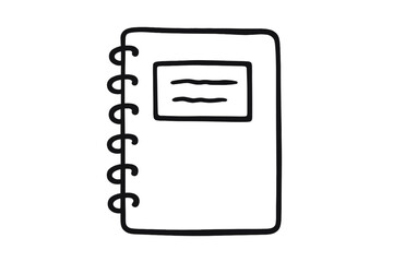 Closed spiral bound notebook and journal for school and supplies