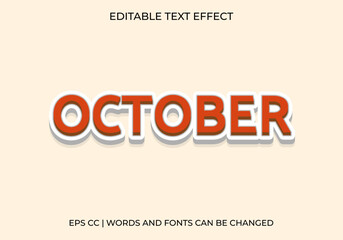 Editable October Text Effect