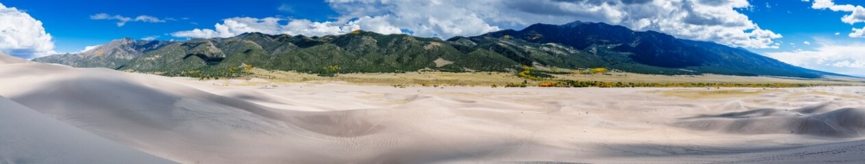 Panoramic view of Sangre de cristo mountain range