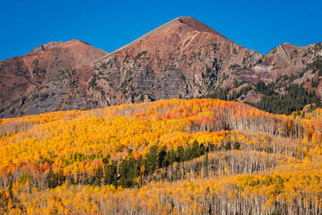 Marcelinna mountain near Kebler pass in colorado at fall