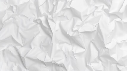 Fototapeta premium Crumpled white paper with textured, wrinkled surface.