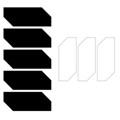 Obraz premium Y2K monochrome vector illustration with futuristic lines, sharp edges and clean transparent design. 