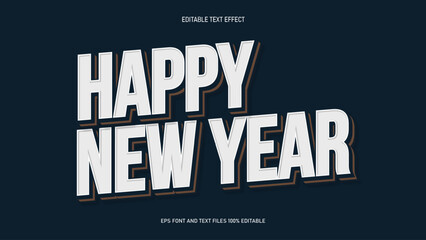 Happy New Year editable text effect