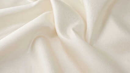 Obraz premium Close-up of luxurious white satin fabric with smooth texture and elegant drape.