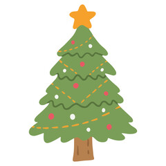 christmas tree vector illustration
