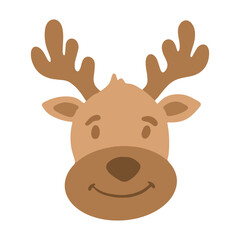 christmas reindeer isolated on white