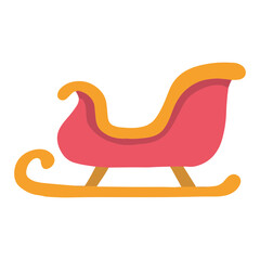 illustration of christmas sleigh