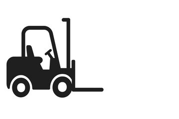 Black forklift truck used for material handling and warehouse logistics