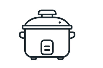 Electric rice cooker kitchen appliance for cooking rice and steaming food