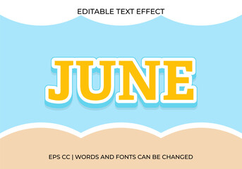 Editable June Text Effect