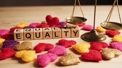 Equality and justice concept: promoting fairness and equal rights for all people in society