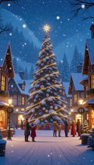 Christmas scene for commercial applications - adverts etc