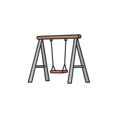 A playground swing set vector