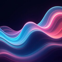 Fototapeta premium Glowing Neon Waves abstract background