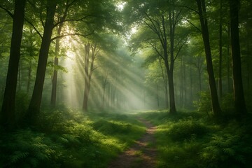 Fototapeta premium Morning Forest Serenity
