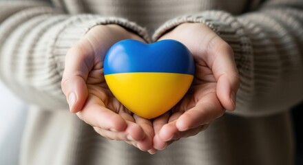 Supporting Ukraine and showing solidarity with peace love and unity