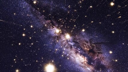 Cosmic display of stars and nebulae deep space abstract imagery