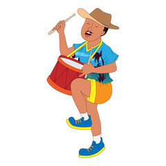 Street Drumer Cartoon