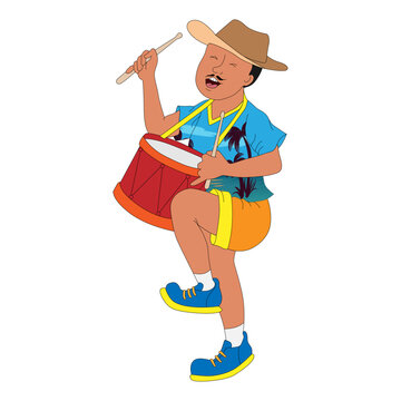 Street Drumer Cartoon