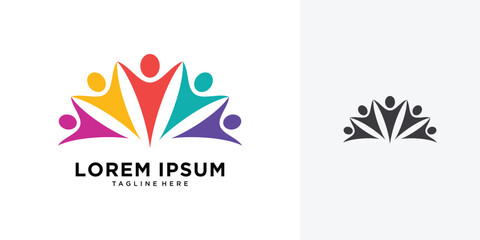 People group community logo concept