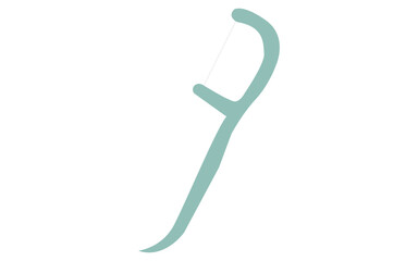 Dental floss pick oral hygiene product teeth cleaning tool illustration