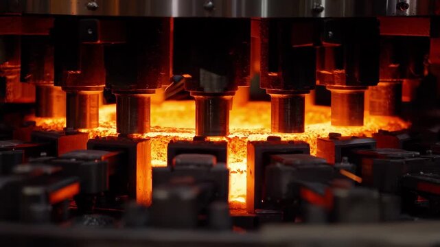 Induction ladle preheating captured in medium shot focusing on electromagnetic coils generating heat for rapid and precise temperature control.