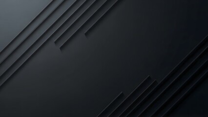 Elegant dark gray abstract geometric layered background design.