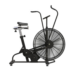 Spinning air bike for intense cardio workouts in home or gym settings