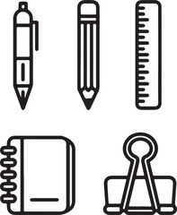 Pen icon set vector illustration for office and business use