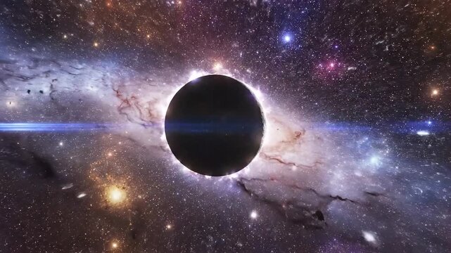 Cosmic phenomenon abstract depicting celestial event in vibrant space