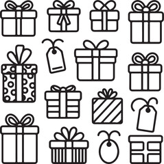 set of l gift boxes with ribbons and bows vector illustration