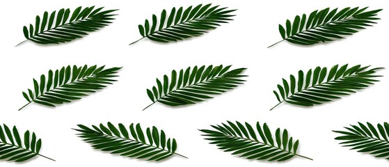 Vibrant watercolor pattern of green leaves on a white background designed for seamless texture and natural aesthetic