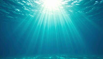 Obraz premium 光が差し込む幻想的な水中風景｜自然・癒し・背景・教育に使える高解像度イメージ 