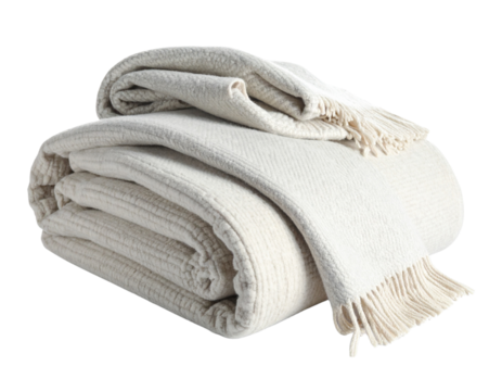 Luxury Decorative Throw Blanket on White Background (16:9) 