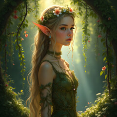 beautiful weeping willow fairy