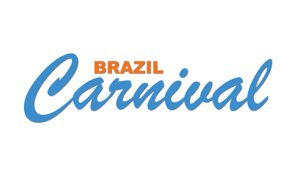 Brazil Carnival Handwritten Typography . Stylized handwritten “Brazil Carnival” lettering with playful heart accents, perfect for festive designs, event promotions, and cultural celebration themes.

