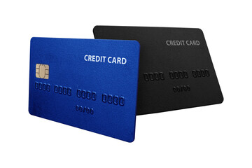 Modern Credit Card Mockup with Chip on transparent background png