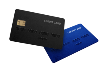 Modern Credit Card Mockup with Chip on transparent background png