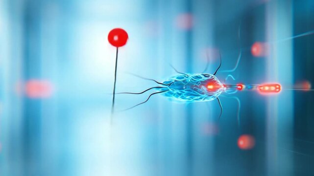 Microscopic World: A macro shot revealing a vibrant microbe with sharp focus. An intricate structure and captivating forms hint at the wonders of microbiology.