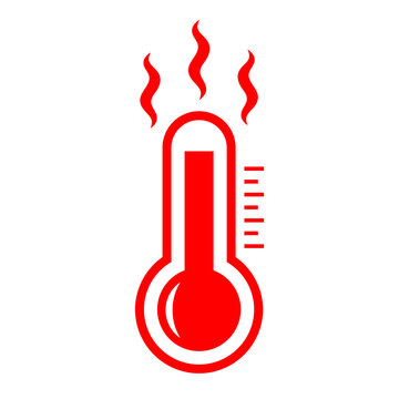 Hot temperature vector icon, overheat symbol