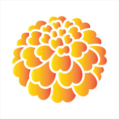 Yellow Flower Illustration – Simple Floral Vector Design